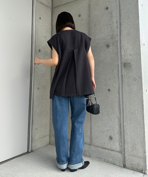select MOCA by son(セレクトモカバイソン)の「ノーカラーベスト(ベスト・レディース・アイボリー/カーキ/ブラック/グレー/ベージュ・FREE)」の21枚目の写真