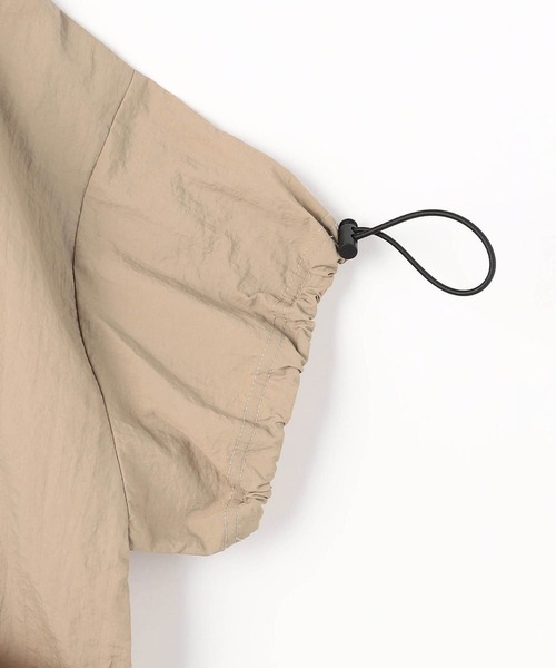 179/WG（イチナナキュウダブルジー）の「異素材切り替えハーフジッププルオーバー（Tシャツ/カットソー・レディース・ブラック/ベージュ系/ブルー系・FREE）」の9枚目の写真