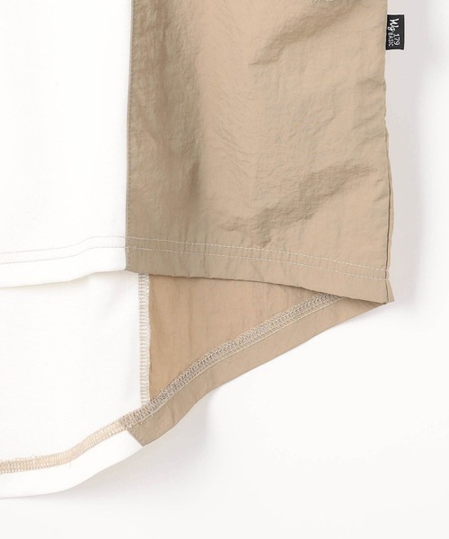 179/WG（イチナナキュウダブルジー）の「異素材切り替えハーフジッププルオーバー（Tシャツ/カットソー・レディース・ブラック/ベージュ系/ブルー系・FREE）」の10枚目の写真