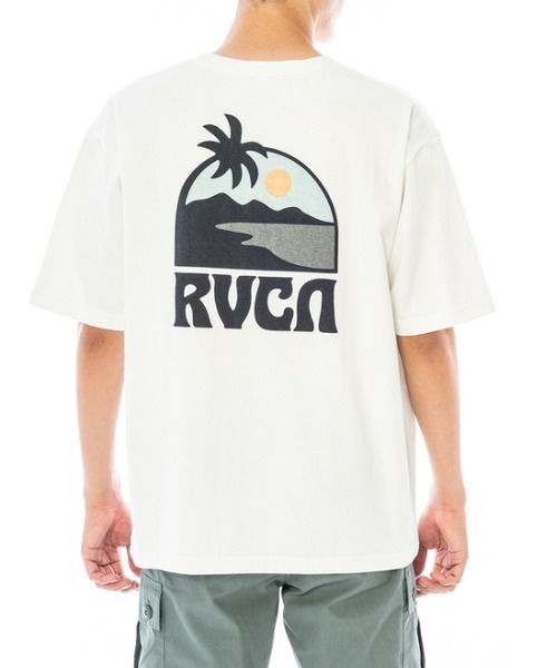 RVCA（ルーカ）の「RVCA メンズ  SUNDOWNER SS Ｔシャツ【2023年夏モデル】/ルーカバックプリント半袖Tシャツ（Tシャツ/カットソー・メンズ・ブルー/ブラウン/ホワイト・SMALL/MEDIUM/LARGE）」の4枚目の写真