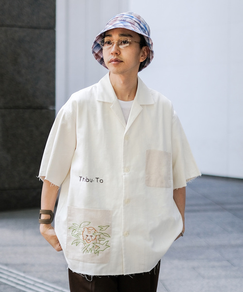 EDIFICE(エディフィス)の「【Tribu-To for LA BOUCLE】別注 アニマルズシャツ(シャツ/ブラウス・メンズ・ベージュ系その他/ベージュ・MEDIUM/LARGE)」の5枚目の写真