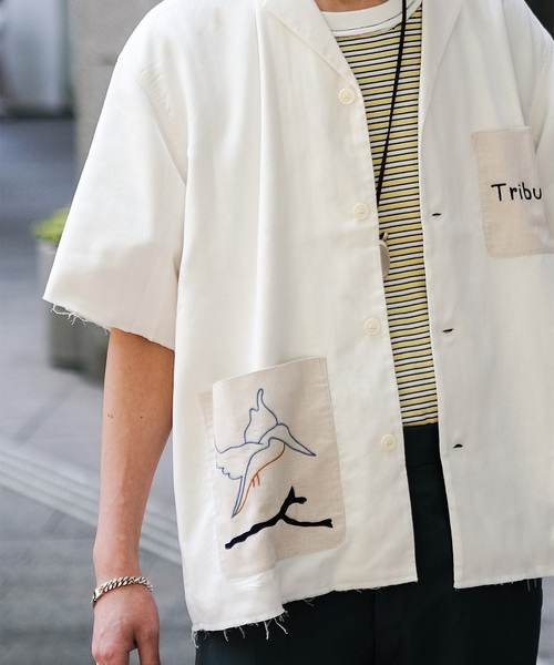 EDIFICE(エディフィス)の「【Tribu-To for LA BOUCLE】別注 アニマルズシャツ(シャツ/ブラウス・メンズ・ベージュ系その他/ベージュ・MEDIUM/LARGE)」の9枚目の写真
