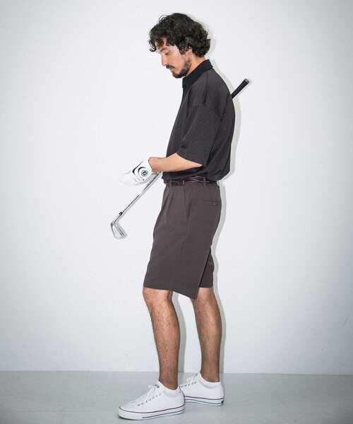 URBAN RESEARCH Sonny Label（アーバンリサーチサニーレーベル）の「『吸水速乾』『UVカット』　OOPS　カットジャガード半袖ポロシャツ（ポロシャツ・メンズ・レッド系その他/ベージュ系その他/ブルー系その他・MEDIUM/LARGE）」の5枚目の写真