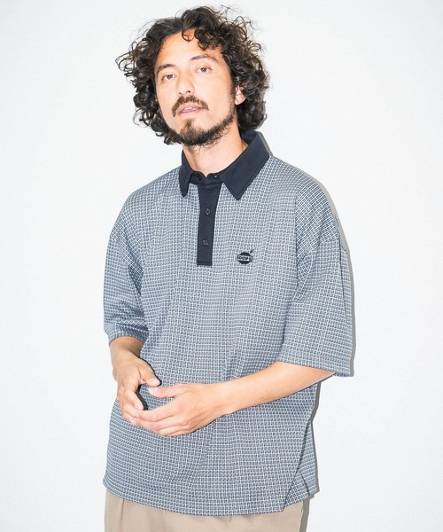 URBAN RESEARCH Sonny Label（アーバンリサーチサニーレーベル）の「『吸水速乾』『UVカット』　OOPS　カットジャガード半袖ポロシャツ（ポロシャツ・メンズ・レッド系その他/ベージュ系その他/ブルー系その他・MEDIUM/LARGE）」の8枚目の写真