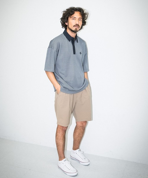 URBAN RESEARCH Sonny Label（アーバンリサーチサニーレーベル）の「『吸水速乾』『UVカット』　OOPS　カットジャガード半袖ポロシャツ（ポロシャツ・メンズ・レッド系その他/ベージュ系その他/ブルー系その他・MEDIUM/LARGE）」の9枚目の写真