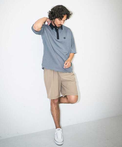 URBAN RESEARCH Sonny Label（アーバンリサーチサニーレーベル）の「『吸水速乾』『UVカット』　OOPS　カットジャガード半袖ポロシャツ（ポロシャツ・メンズ・レッド系その他/ベージュ系その他/ブルー系その他・MEDIUM/LARGE）」の10枚目の写真