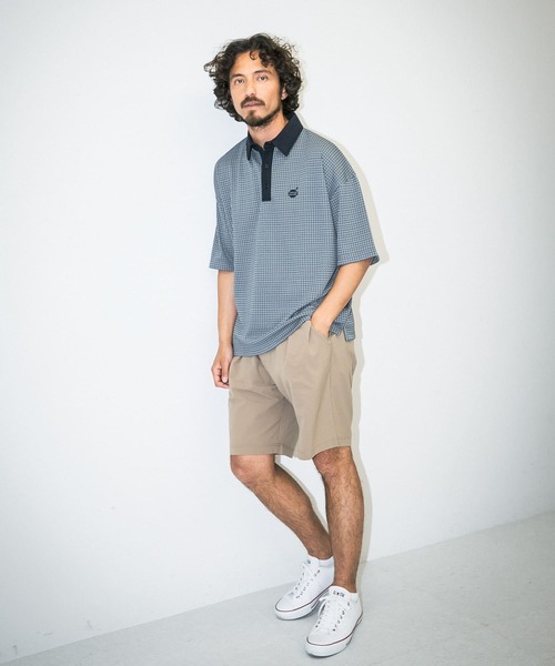 URBAN RESEARCH Sonny Label（アーバンリサーチサニーレーベル）の「『吸水速乾』『UVカット』　OOPS　カットジャガード半袖ポロシャツ（ポロシャツ・メンズ・レッド系その他/ベージュ系その他/ブルー系その他・MEDIUM/LARGE）」の11枚目の写真