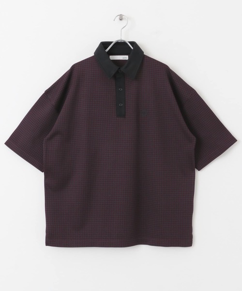 URBAN RESEARCH Sonny Label（アーバンリサーチサニーレーベル）の「『吸水速乾』『UVカット』　OOPS　カットジャガード半袖ポロシャツ（ポロシャツ・メンズ・レッド系その他/ベージュ系その他/ブルー系その他・MEDIUM/LARGE）」の22枚目の写真