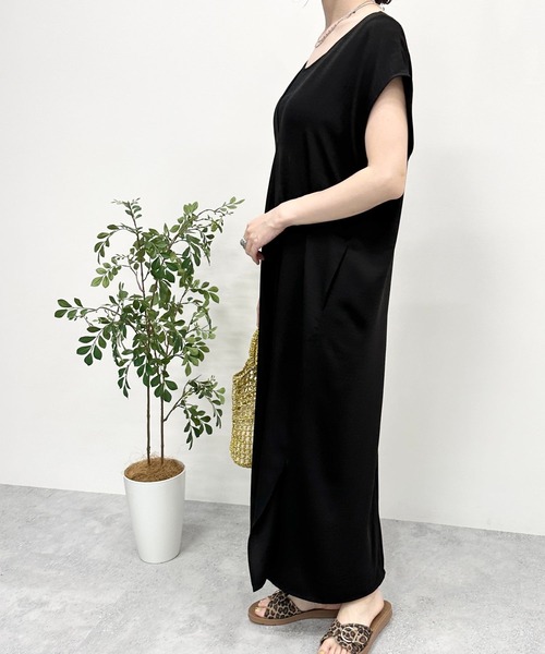 LEPSIM（レプシィム）の「カフタンロングワンピース　704279（ワンピース・レディース・ベージュ/ブラウン/ブラック・FREE）」の20枚目の写真