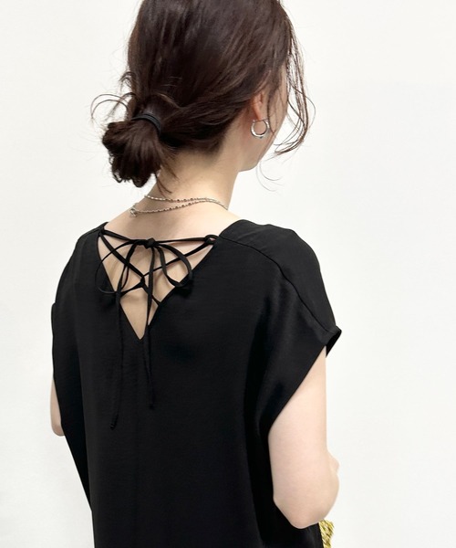 LEPSIM（レプシィム）の「カフタンロングワンピース　704279（ワンピース・レディース・ベージュ/ブラウン/ブラック・FREE）」の19枚目の写真