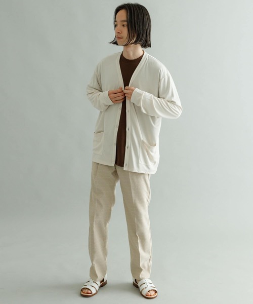 URBAN RESEARCH（アーバンリサーチ）の「フェードハニカムカーディガン（カーディガン/ボレロ・メンズ・チャコールグレー/ベージュ系その他/ブルー系その他・MEDIUM/LARGE）」の9枚目の写真