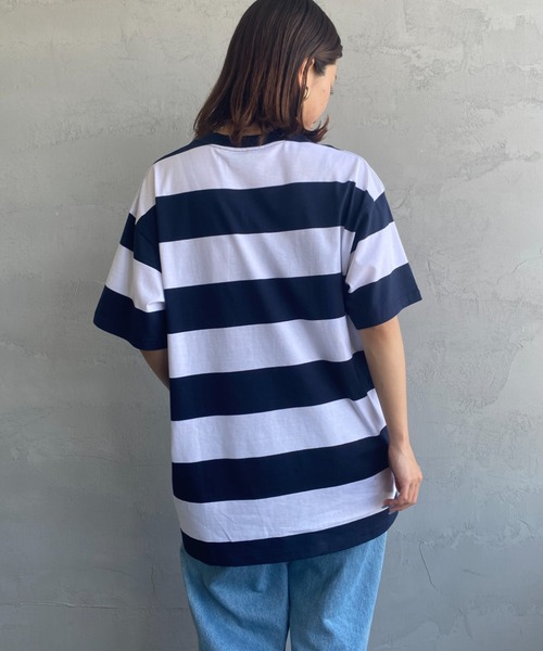 Carhartt WIP（カーハートダブリューアイピー）の「[carhartt WIP/カーハートダブリューアイピー] DAMPIER ワンポイントロゴボーダーTシャツ（Tシャツ/カットソー・レディース・ブルー/ターコイズブルー/ネイビー・M/L）」の20枚目の写真