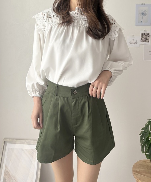 タック入りキュロットパンツ（その他パンツ）｜Amulet