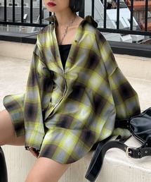 PAGEBOY | オンブレチェックルーズシャツ(シャツ/ブラウス)