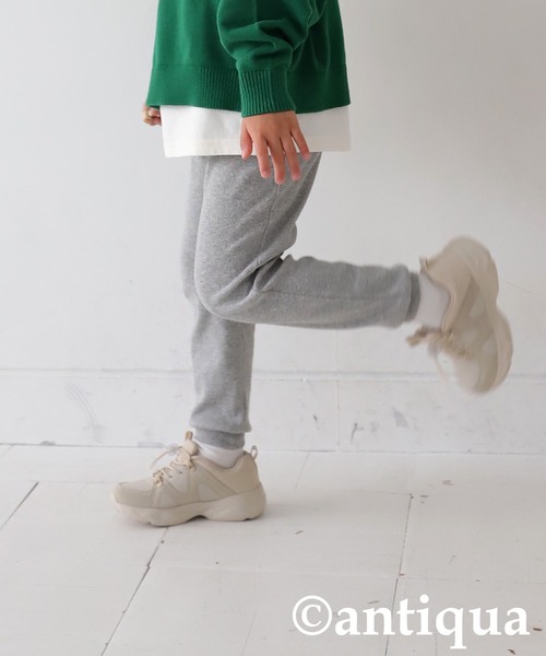 綿混生地リブレギンス（レギンス/スパッツ）｜antiqua（アンティカ）の