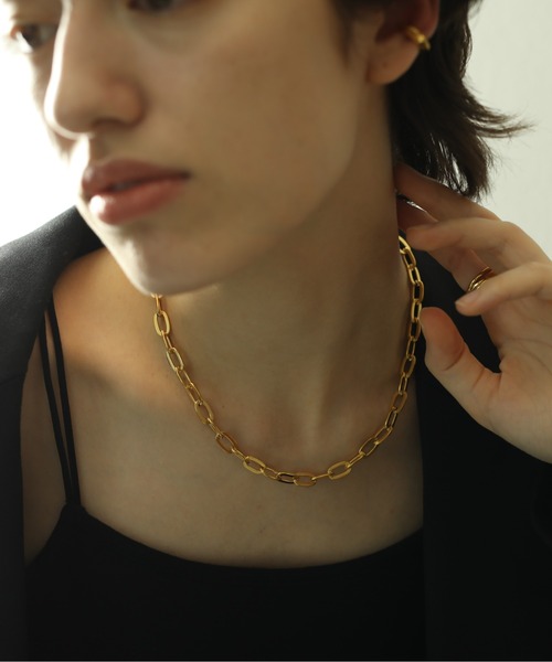 ORLEAN（オルレアン）の「金属アレルギー対応 ボリュームマンテルチェーンネックレス サージカルステンレス（ネックレス・レディース・ゴールド/シルバー・フリー）」の4枚目の写真