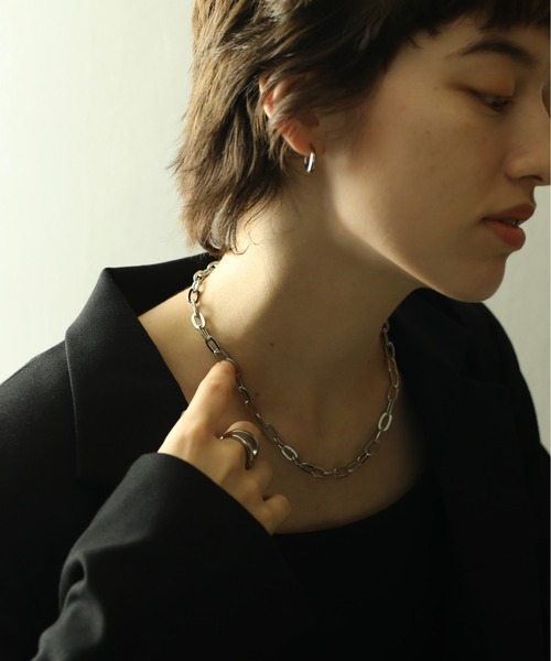 ORLEAN（オルレアン）の「金属アレルギー対応 ボリュームマンテルチェーンネックレス サージカルステンレス（ネックレス・レディース・ゴールド/シルバー・フリー）」の8枚目の写真