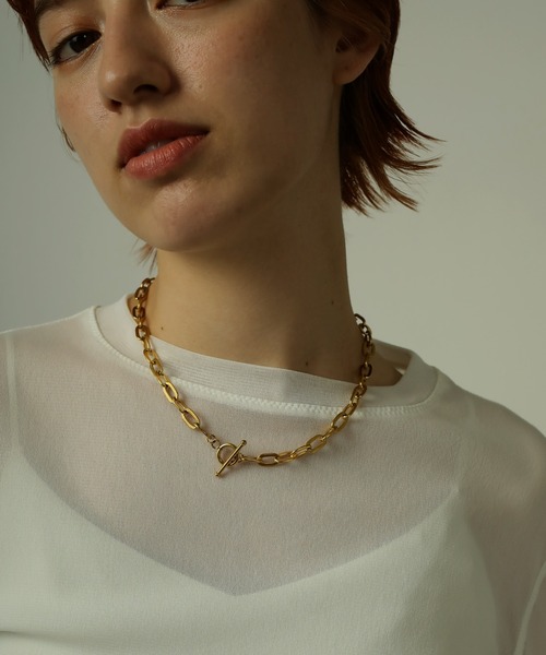 ORLEAN（オルレアン）の「金属アレルギー対応 ボリュームマンテルチェーンネックレス サージカルステンレス（ネックレス・レディース・ゴールド/シルバー・フリー）」の9枚目の写真