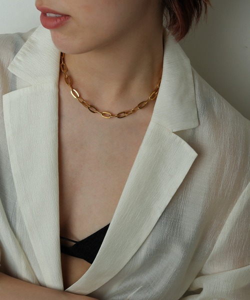 ORLEAN（オルレアン）の「金属アレルギー対応 ボリュームマンテルチェーンネックレス サージカルステンレス（ネックレス・レディース・ゴールド/シルバー・フリー）」の15枚目の写真