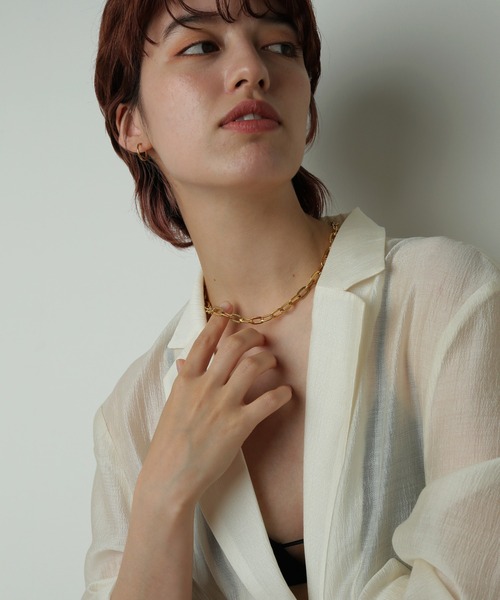 ORLEAN（オルレアン）の「金属アレルギー対応 ボリュームマンテルチェーンネックレス サージカルステンレス（ネックレス・レディース・ゴールド/シルバー・フリー）」の14枚目の写真