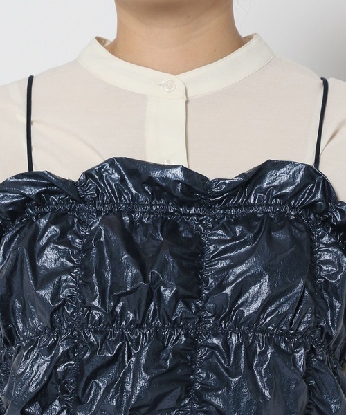 LOWRYS FARM(ローリーズファーム)の「マルチWAYシャーリングビスチェ 966624(シャツ/ブラウス・レディース・ブラック/ネイビー・FREE)」の11枚目の写真