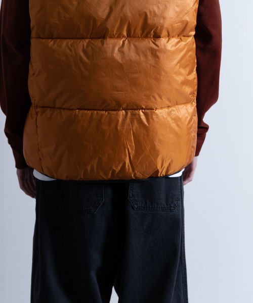 NYLAUS（ナイラス）の「スタンドカラー ヨーク切り替え ダウンベスト（ダウンベスト・メンズ・ホワイト/タン/オレンジ/ブラック/カーキ・LL/L/M）」の12枚目の写真