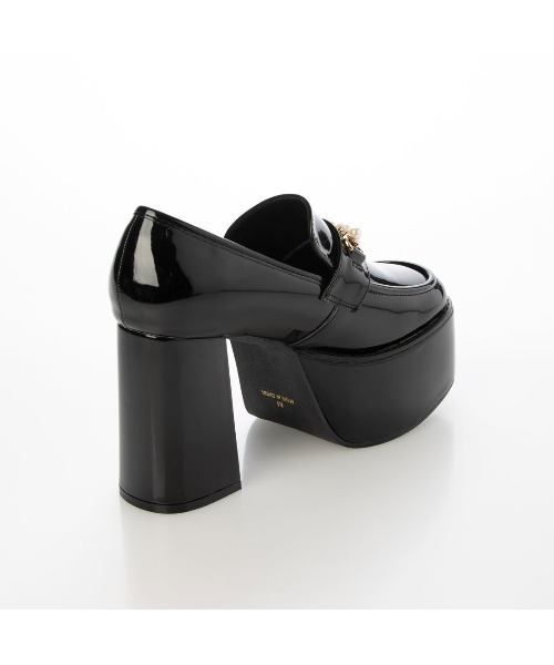 Mafmof(マフモフ)の「Mafmof(マフモフ)10cmヒールパールビット厚底ローファーパンプス(パンプス・レディース・ブラック/ブラック系その他・L/LL/S/M)」の9枚目の写真