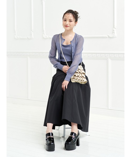 Mafmof(マフモフ)の「Mafmof(マフモフ)10cmヒールパールビット厚底ローファーパンプス(パンプス・レディース・ブラック/ブラック系その他・L/LL/S/M)」の18枚目の写真