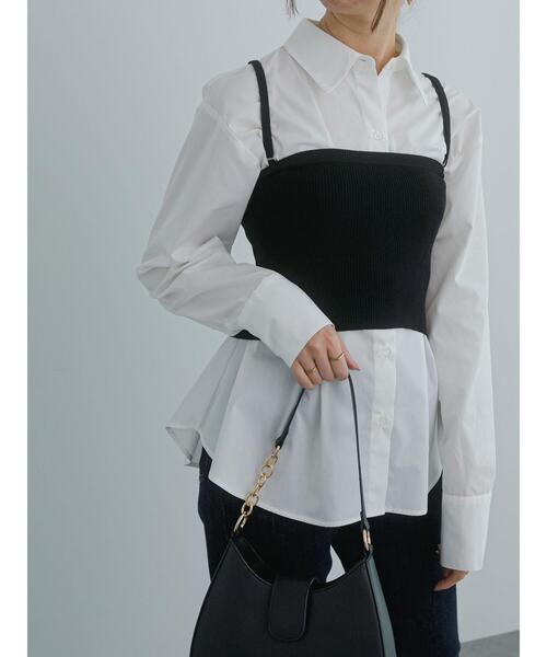 Te chichi（テチチ）の「ウエストタックシャツ（シャツ/ブラウス・レディース・ブルー/ホワイト/ピンク・F）」の2枚目の写真