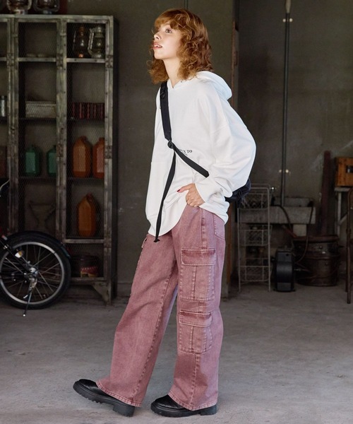 PBLIM（ページボーイリム）の「PBLIM/ポケットバルーンシルエットパーカー（パーカー・レディース・オフホワイト/ブラック・SMALL/MEDIUM）」の3枚目の写真