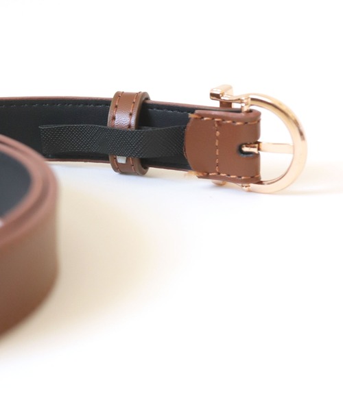 florist（フローリスト）の「【牛革】アンティークゴールドDモチーフレザーベルト（ベルト・レディース・ブラック/ブラウン/カーキブラウン・FREE）」の15枚目の写真