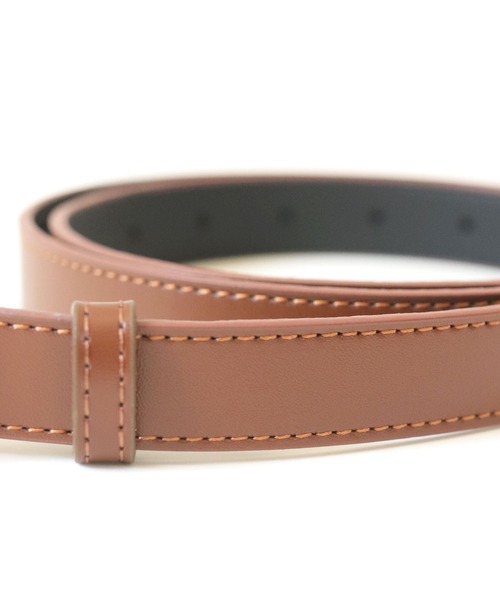 florist（フローリスト）の「【牛革】アンティークゴールドDモチーフレザーベルト（ベルト・レディース・ブラック/ブラウン/カーキブラウン・FREE）」の17枚目の写真