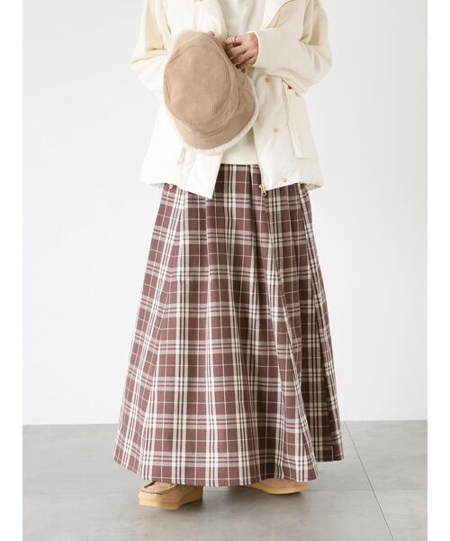 Lugnoncure（ルノンキュール）の「フレアマキシスカート（スカート・レディース・ホワイト/ブラウン/ブラック・F）」の3枚目の写真