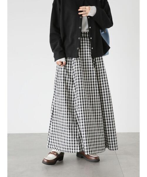 Lugnoncure（ルノンキュール）の「フレアマキシスカート（スカート・レディース・ホワイト/ブラウン/ブラック・F）」の2枚目の写真