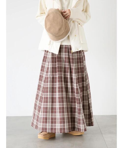 Lugnoncure（ルノンキュール）の「フレアマキシスカート（スカート・レディース・ホワイト/ブラウン/ブラック・F）」の19枚目の写真