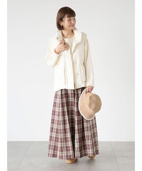 Lugnoncure（ルノンキュール）の「フレアマキシスカート（スカート・レディース・ホワイト/ブラウン/ブラック・F）」の21枚目の写真