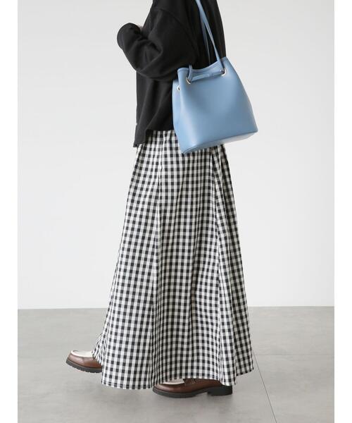 Lugnoncure（ルノンキュール）の「フレアマキシスカート（スカート・レディース・ホワイト/ブラウン/ブラック・F）」の8枚目の写真