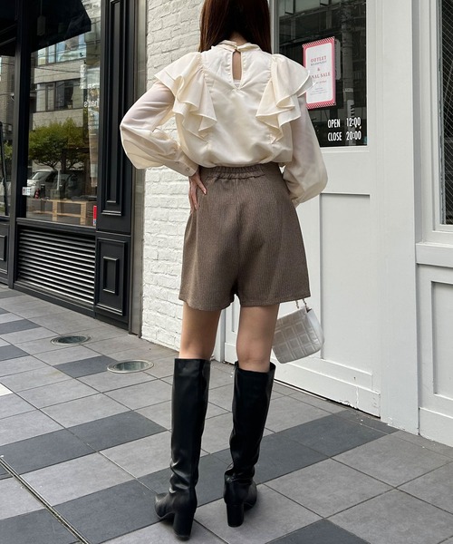 INGNI（イング）の「スリットスカパン(セットアップ対応)（その他パンツ・レディース・ブラック/ブラウン系その他2/ブラック系その他7・FREE）」の20枚目の写真