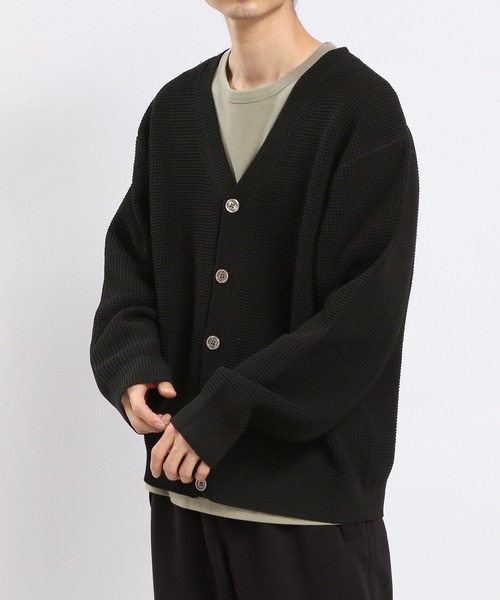 GLOBAL WORK Smile Seed Store(グローバルワーク スマイルシードストア)の「ポリエステルワッフルカーディガン/175924(カーディガン/ボレロ・メンズ・ブラック/ブルー系その他/セージグリーン/ブルー系その他5・LARGE/MEDIUM)」の7枚目の写真