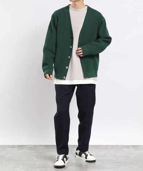 GLOBAL WORK Smile Seed Store(グローバルワーク スマイルシードストア)の「ポリエステルワッフルカーディガン/175924(カーディガン/ボレロ・メンズ・ブラック/ブルー系その他/セージグリーン/ブルー系その他5・LARGE/MEDIUM)」の9枚目の写真