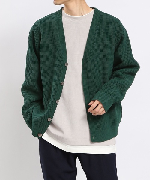 GLOBAL WORK Smile Seed Store(グローバルワーク スマイルシードストア)の「ポリエステルワッフルカーディガン/175924(カーディガン/ボレロ・メンズ・ブラック/ブルー系その他/セージグリーン/ブルー系その他5・LARGE/MEDIUM)」の11枚目の写真