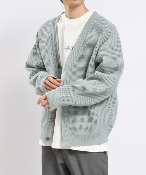 GLOBAL WORK Smile Seed Store(グローバルワーク スマイルシードストア)の「ポリエステルワッフルカーディガン/175924(カーディガン/ボレロ・メンズ・ブラック/ブルー系その他/セージグリーン/ブルー系その他5・LARGE/MEDIUM)」の15枚目の写真
