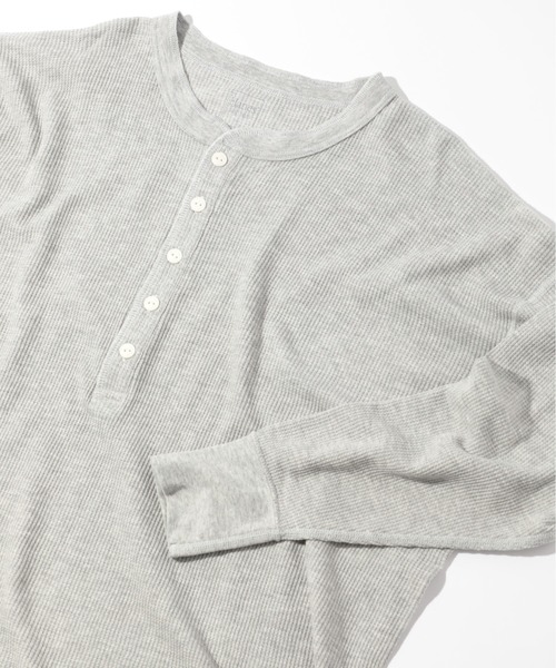 HANES(ヘインズ)の「【Hanes】Hanes UNDIES Waffle Henly HW4-W503(Tシャツ/カットソー・レディース・ホワイト/ブラック/グレー/ブラウン・FREE)」の3枚目の写真