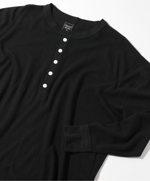 HANES(ヘインズ)の「【Hanes】Hanes UNDIES Waffle Henly HW4-W503(Tシャツ/カットソー・レディース・ホワイト/ブラック/グレー/ブラウン・FREE)」の2枚目の写真