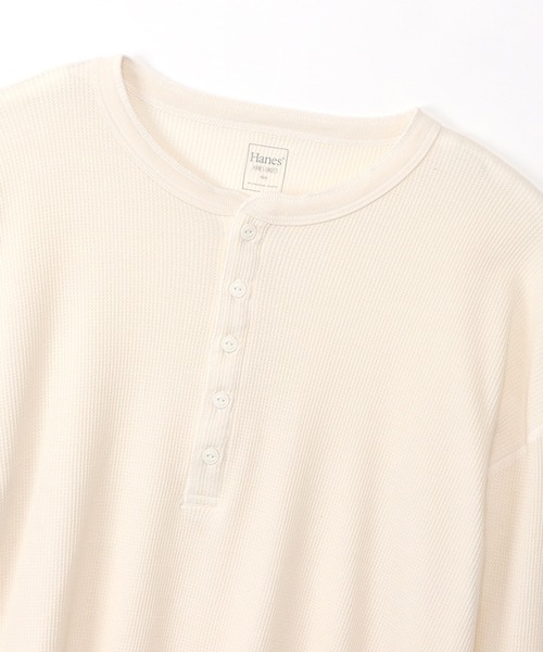 HANES(ヘインズ)の「【Hanes】Hanes UNDIES Waffle Henly HW4-W503(Tシャツ/カットソー・レディース・ホワイト/ブラック/グレー/ブラウン・FREE)」の16枚目の写真
