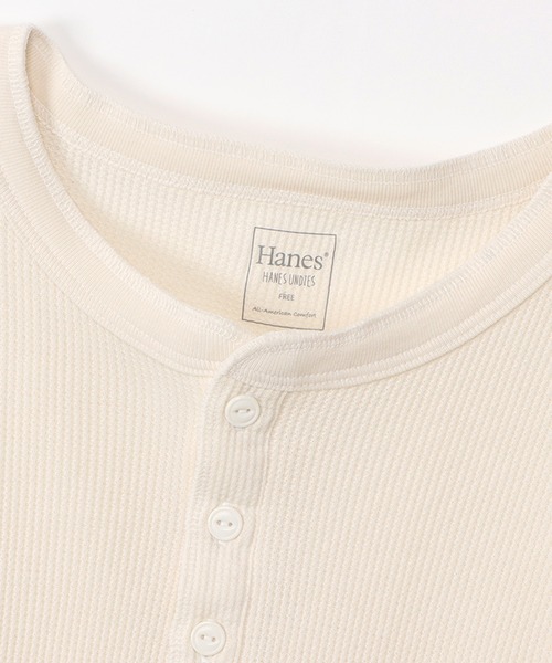 HANES(ヘインズ)の「【Hanes】Hanes UNDIES Waffle Henly HW4-W503(Tシャツ/カットソー・レディース・ホワイト/ブラック/グレー/ブラウン・FREE)」の17枚目の写真
