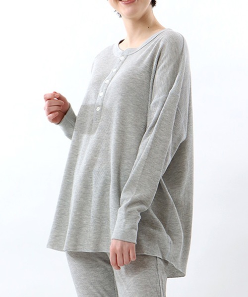 HANES(ヘインズ)の「【Hanes】Hanes UNDIES Waffle Henly HW4-W503(Tシャツ/カットソー・レディース・ホワイト/ブラック/グレー/ブラウン・FREE)」の20枚目の写真