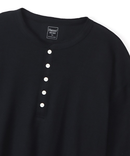 HANES(ヘインズ)の「【Hanes】Hanes UNDIES Waffle Henly HW4-W503(Tシャツ/カットソー・レディース・ホワイト/ブラック/グレー/ブラウン・FREE)」の9枚目の写真