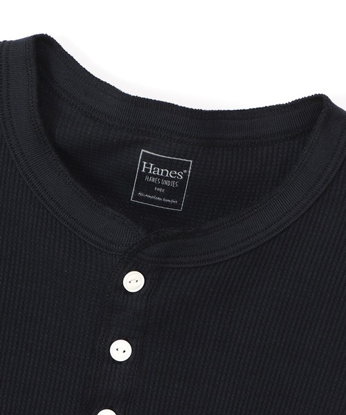 HANES(ヘインズ)の「【Hanes】Hanes UNDIES Waffle Henly HW4-W503(Tシャツ/カットソー・レディース・ホワイト/ブラック/グレー/ブラウン・FREE)」の10枚目の写真