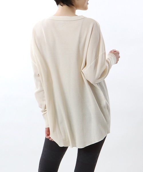 HANES(ヘインズ)の「【Hanes】Hanes UNDIES Waffle Henly HW4-W503(Tシャツ/カットソー・レディース・ホワイト/ブラック/グレー/ブラウン・FREE)」の13枚目の写真